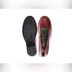 FLY London Walo Size EU 40  (US 9) Women's Leather Pumps Slip On Shoes Red Heel